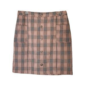 Cato Plaid Shirt Size 18/20W Stretch Button Pockets Pink